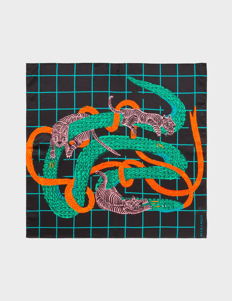 Silk Headscarf | Tangle Tales, Black