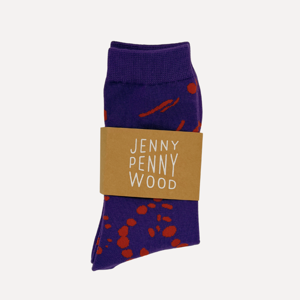 Socks | Drape in Red Violet & Terra Cotta