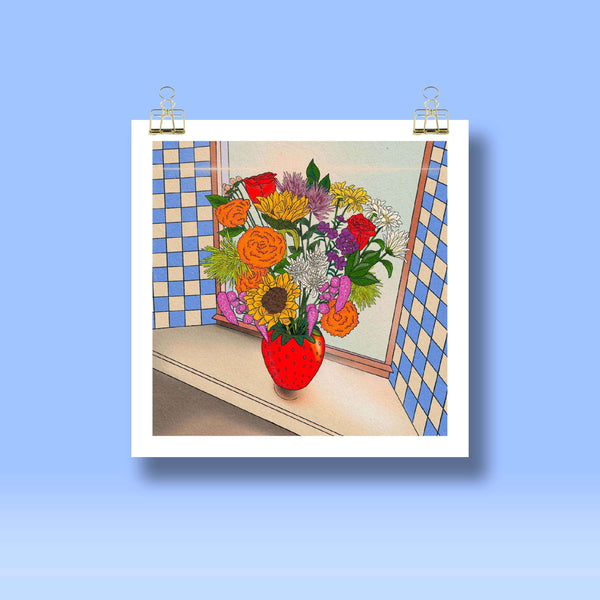 Print | Strawberry Flowers