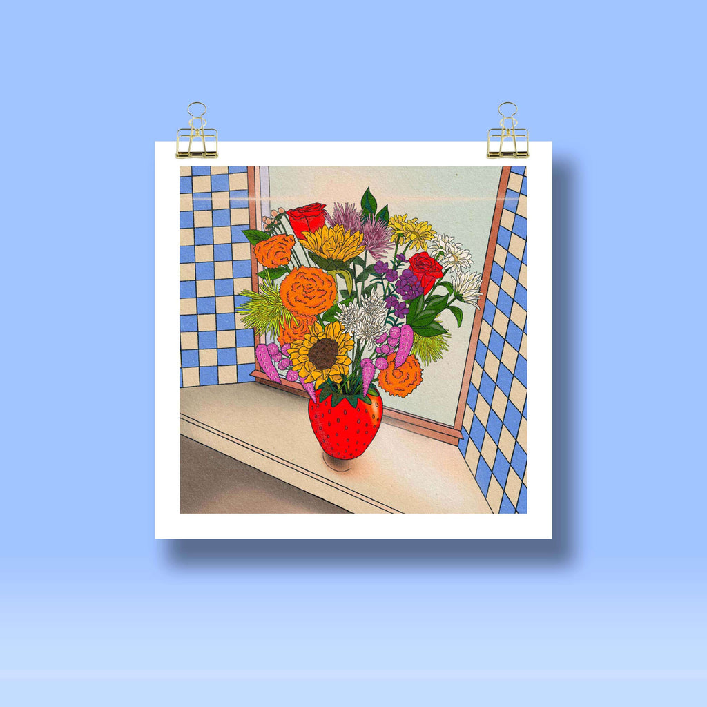 Print | Strawberry Flowers