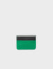 Filium Irish Green Leather Cardholder - Floralia Embroidery