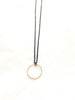 Necklace | Margo-L  - sterling silver  with laser cut circle