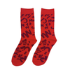 Socks | Dashes and Moons Crew in Tomato & Maroon