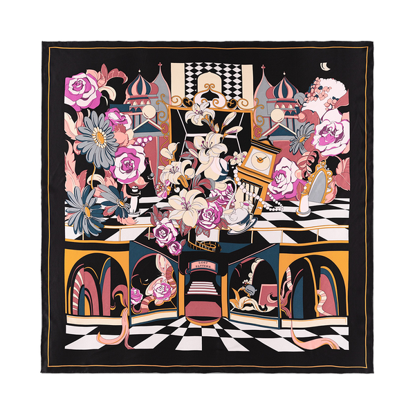 Scarf | Vintage Blooms Large Silk Square
