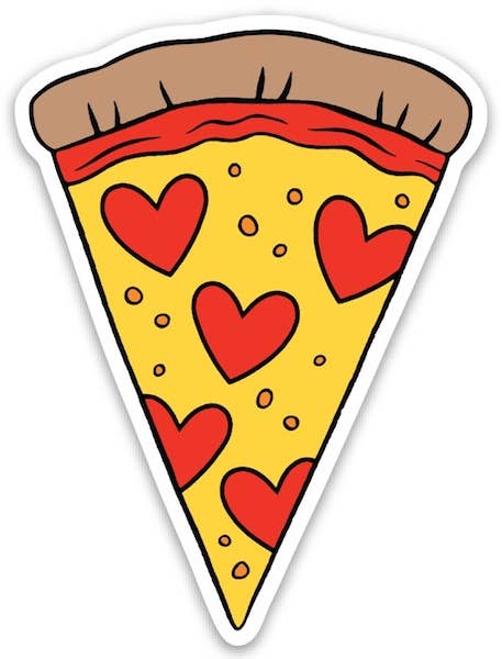 Sticker | Pizza Slice with Hearts