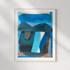 Print | Blue Abstract  – Bold Textured Modern Wall Art