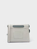 Vali Crossbody Moonwalk Gray and Oceanic Green Leather Bag - All Over Eyes Embroidery
