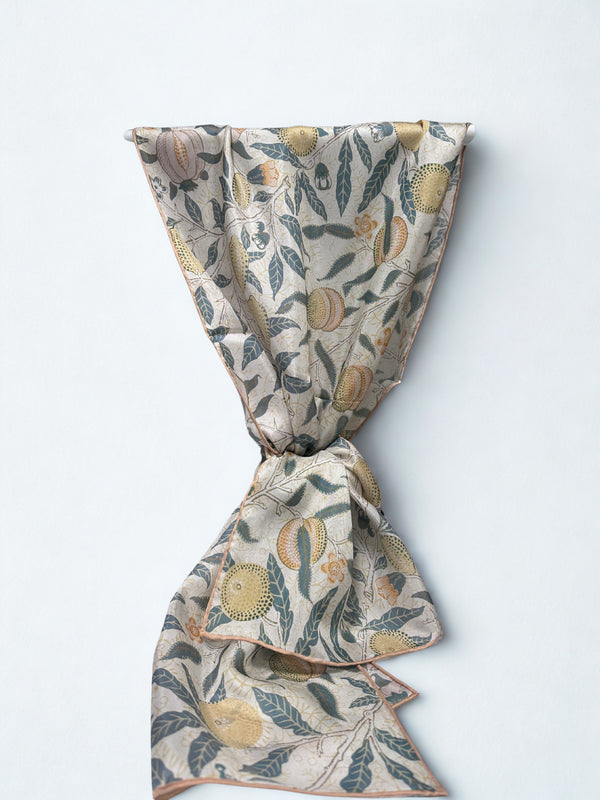 Habotai Silk Scarf | Cream Fruit