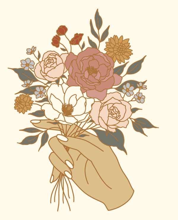 Sticker | Hand Holding Bouquet