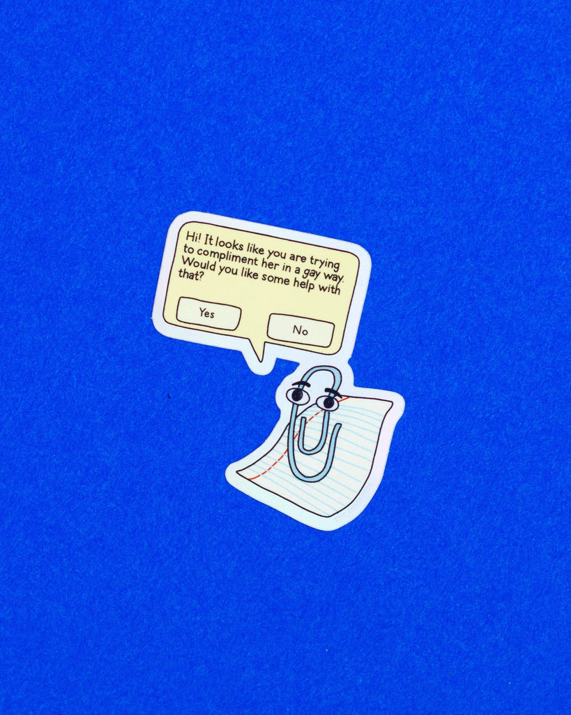 Sticker | Gay Clippy Holograph