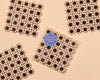Letterpress Reusable Vellum Coasters—Rattan Weave: Brown