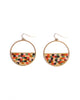 Earrings | Beaded Handwoven Patchwork Circle (Sweet Escape)