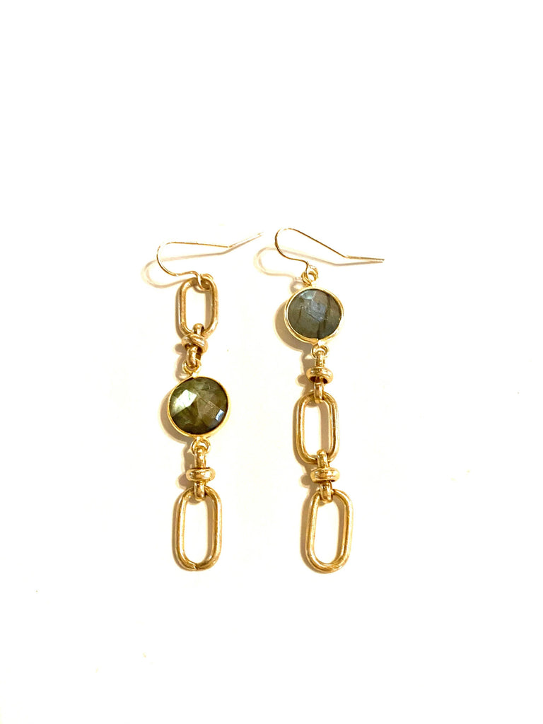 Earrings | Tess - with semi-precious stones