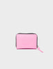 Leather Zip Around Wallet | Eyes Embroidery, Frodo Bubblegum Pink