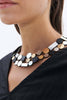 Necklace | Bauhaus Round Double Layer - Silver/Black/Gold