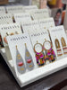 Earrings | Beaded Handwoven Taffy Twist Drop (Peach)
