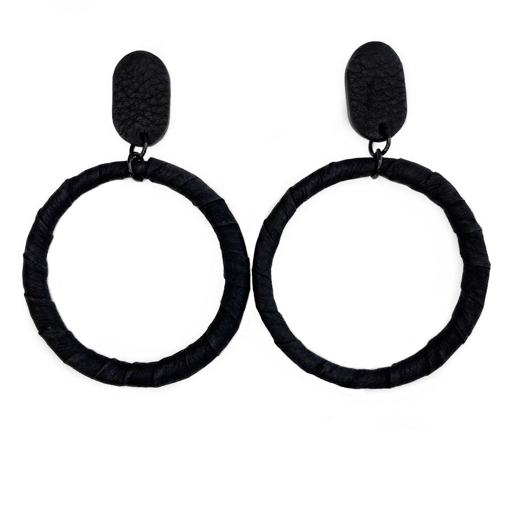 Earrings | Hoop Leather 140