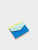 Leather Cardholder | All Over Eyes Embroidery, Felix Ibiza Blue and Golden Glow
