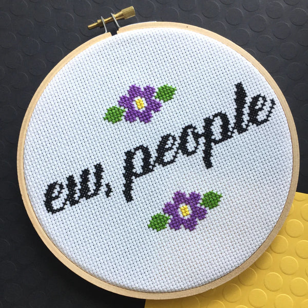 Cross Stitch Kit | Ew, People