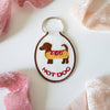 Keychain | Hot Dog Embroidered