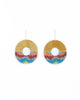 Earrings | Beaded Handwoven Organic Circular Fringe  (Lilac)