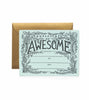 Card | Certificate of Awesome