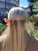Hand-painted Emperor Silk Moth Claw Hair Clip | Eco-Friendly