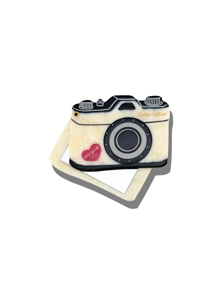 Compact Mirror | NY Vintage Camera Hand-painted