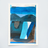 Print | Blue Abstract  – Bold Textured Modern Wall Art