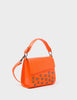 Micro Crossbody | Neon Orange Leather,Eyes Embroidery