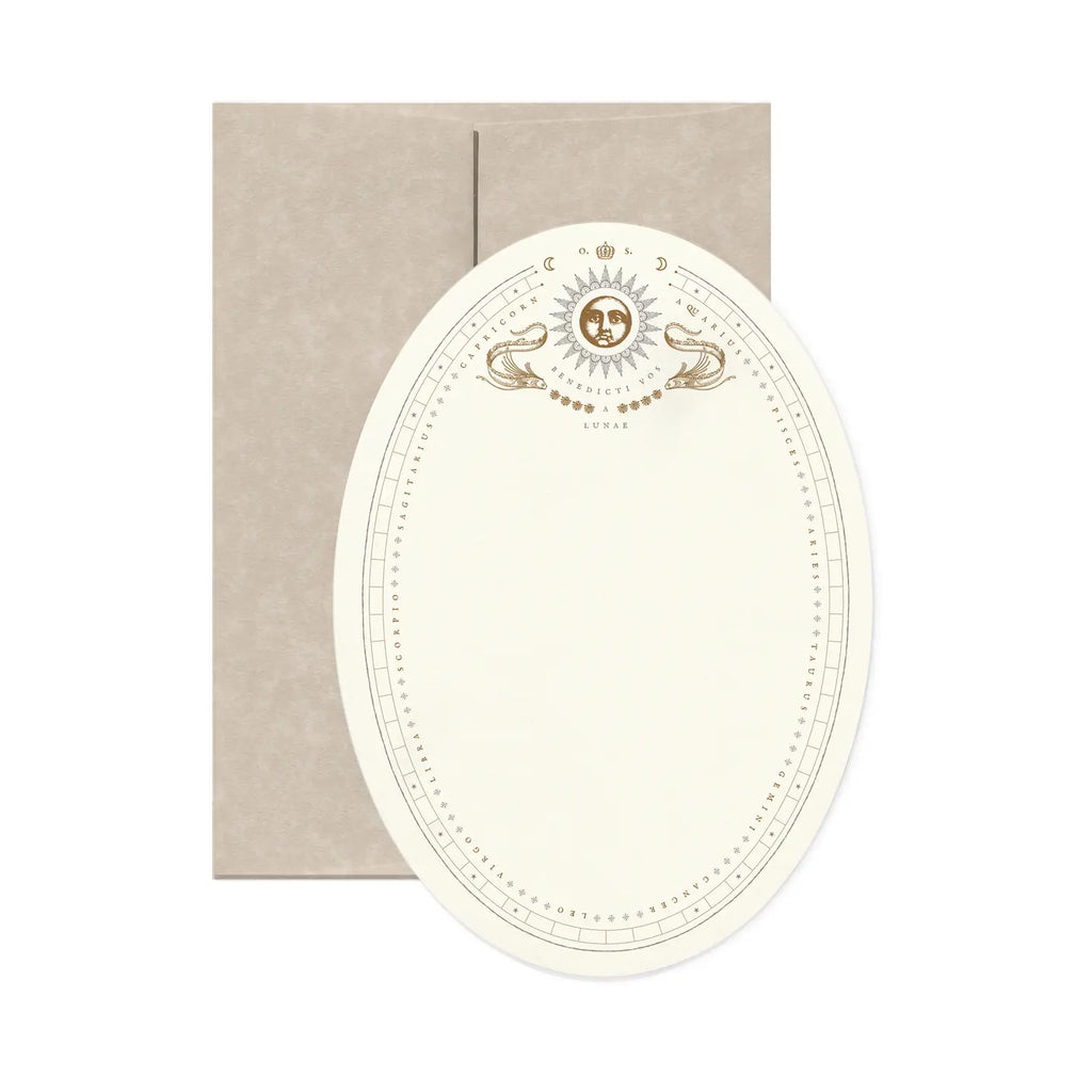 Greeting Card | Benedicti Vos A Lunae Oval