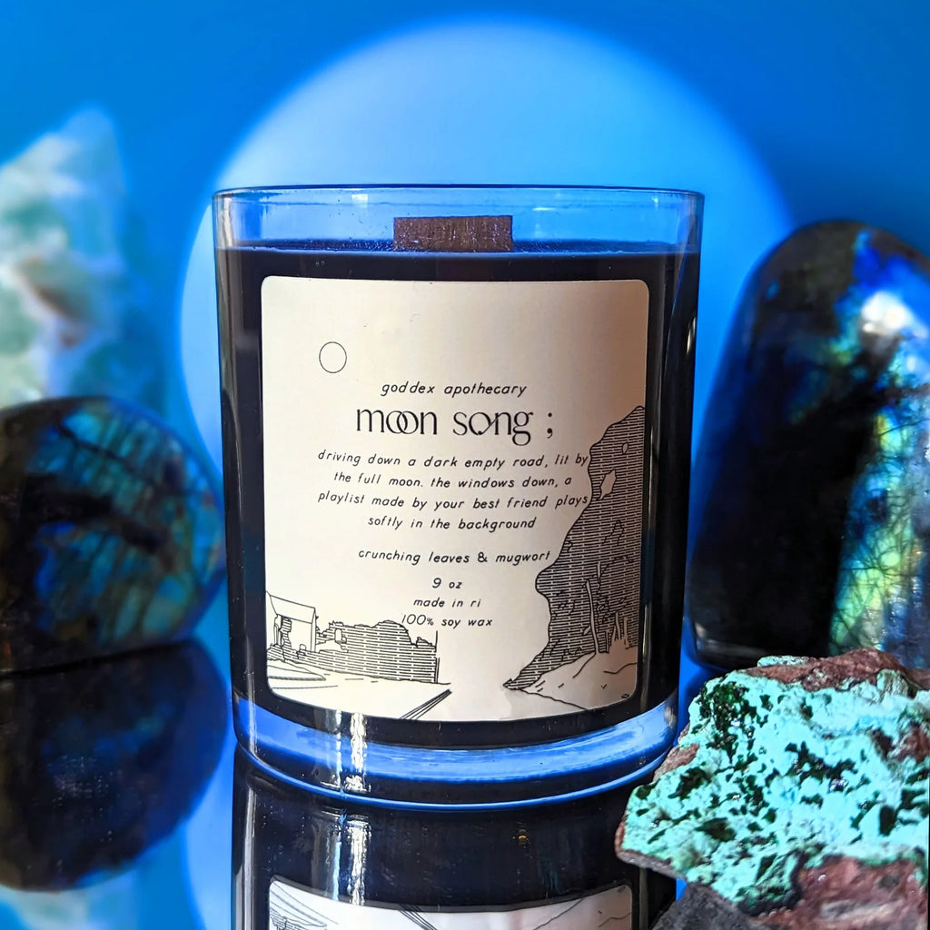 Moon Song | Crunching Leaves and Mugwort Soy Candle