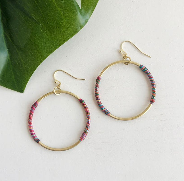 Earrings | Raja Rainbow Side Wrap - Hoops