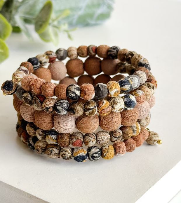 Kantha Spiral Bracelet | Desertscape