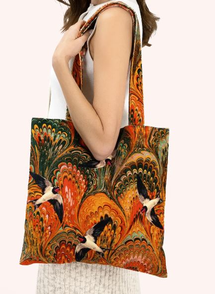 Tote Bag | Velvet Marbled Swallows