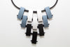 Staggered Aluminum Tubes Rubber Necklace