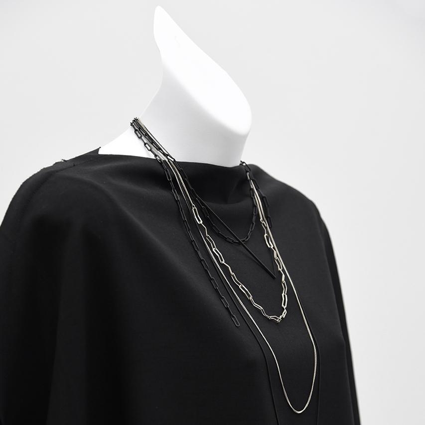 Ad Lib Layered Necklace | Silver Black