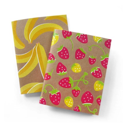 NMWA Banana + Strawberry Notebook Set