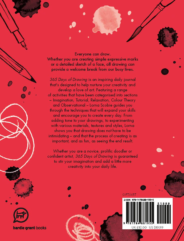 The back of a book with a red cover.