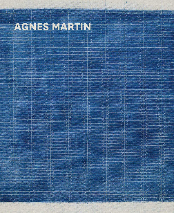 Book cover featuring a blue grid painting. The text reads: "Agnes Martin."