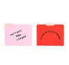 Red/Pink File Folder Set