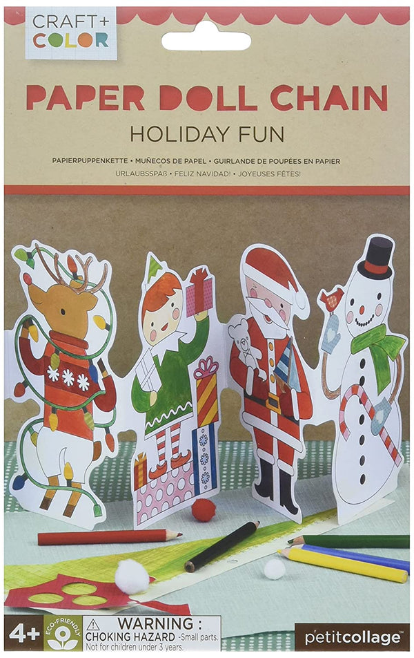 Petit Collage Holiday Fun Paper Doll Chain