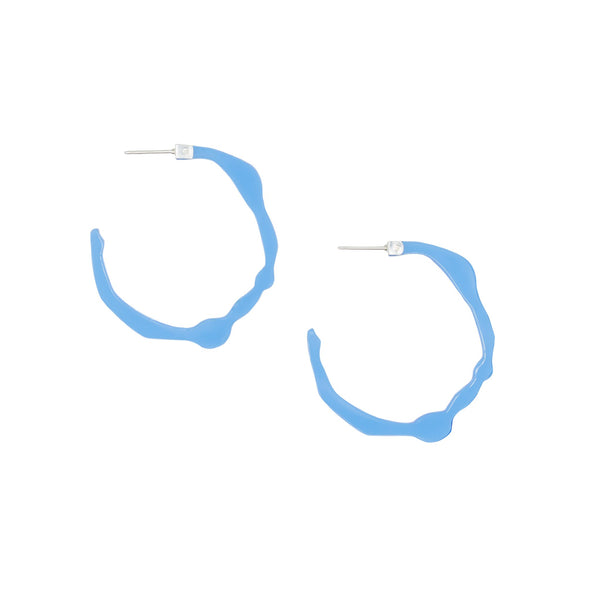 Seaweed Hoop Earrings | Blue