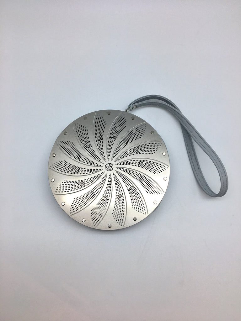 Perforated Steel Pinwheel Purse