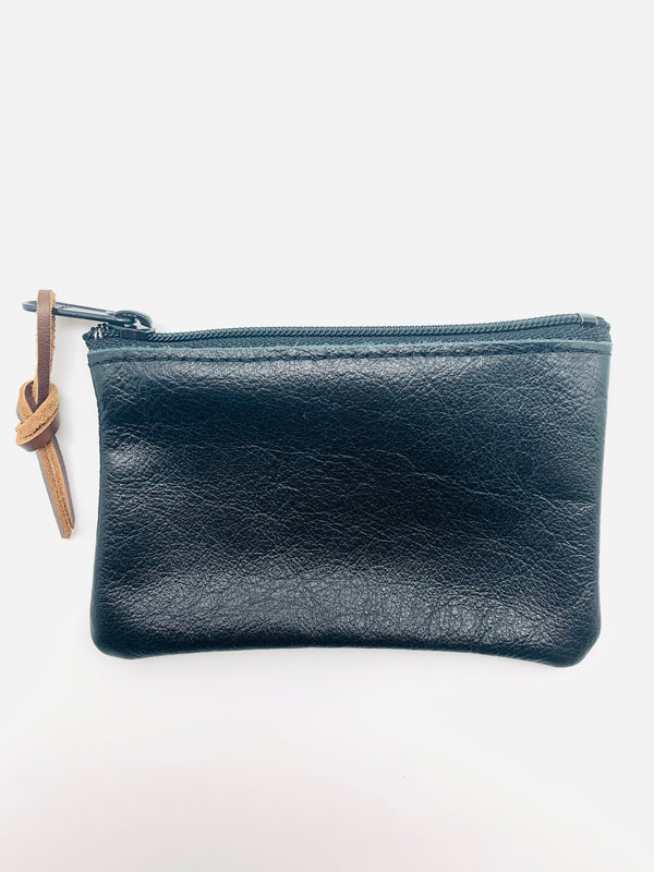Leather Coin Pouch Black