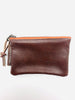 Leather Coin Pouch Dark Tan