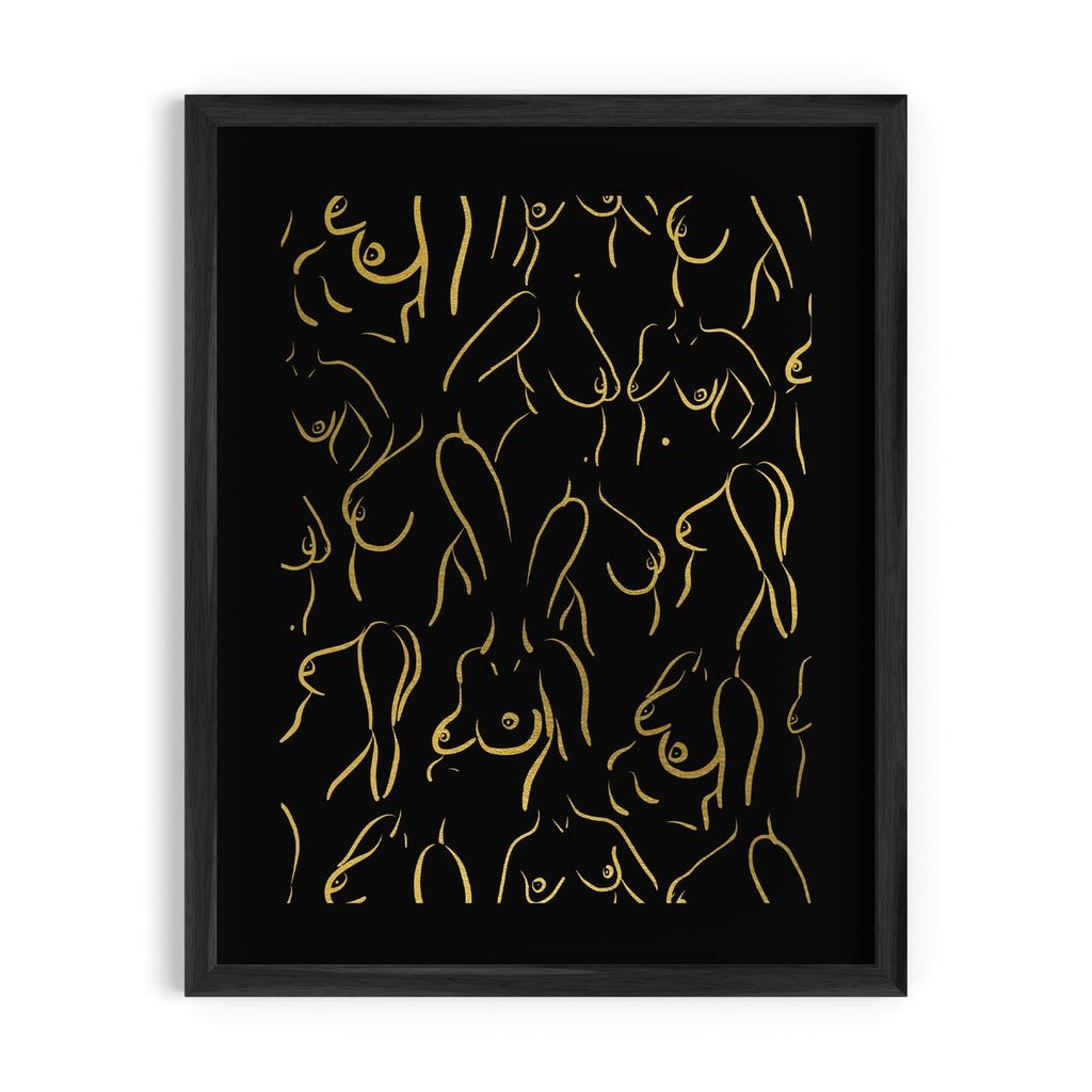 Nudes No. 1 Gold Foil Art Print