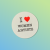 I Heart Women Artists Sticker