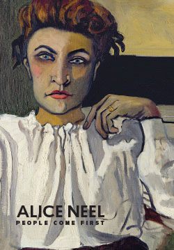 Book cover depicting a painting of a woman in a white blouse. The title reads: "Alice Neel. People come first."