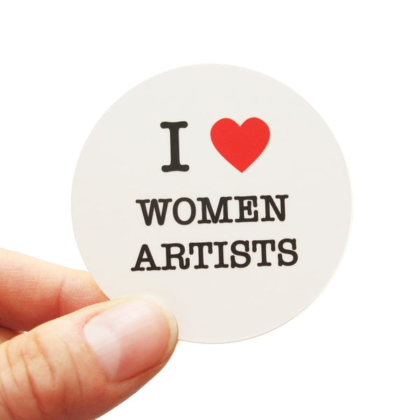 I Heart Women Artists Sticker